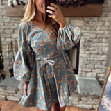 Chambray Garden Denim Mini Dress