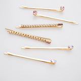 Red Harper Crystal Bobby Pin Set of 4