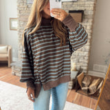 Brown & Dusty Blue Breely Sweatshirt