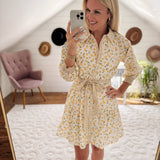 Limoncello Elegance Mini Dress