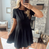 Black Easy Elegance Mini Dress