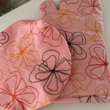 Pink Floral Linework Oven Mitt IN STORE