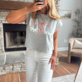 Gray Summer in America Tee