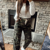 Catch Ya Later Green Camo Jogger Pant