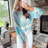 Skies Ahead Balloon Sleeve Sweater