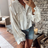Off White Arielle Hooded Top
