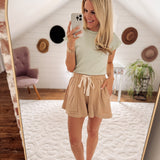 Mocha Sedro Wide Leg Shorts