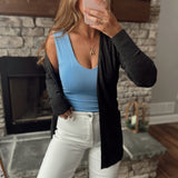 In With the Times Sky Blue Double Lined V-Neck Bodysuit