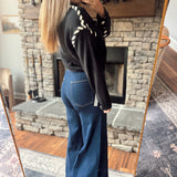 Midnight Rise Wide Leg Jeans