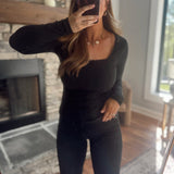 Black Edge of Elegance Knit Top