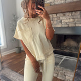 Pale Yellow Avah Oversized Tee
