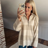 Sand Striped Myada Sweater