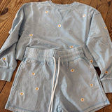 Sky Blue Sweet Daisy Pullover