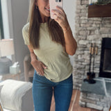 Chartreuse Washed Wave Tee