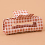 Maple Gingham Claw Clip