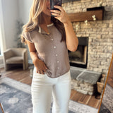 Light Mocha Simple Joy Top