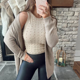 Taupe Glitz and Glam Pearl Tank