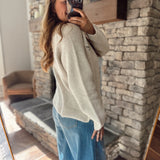 Oatmeal Threaded Botanica Sweater