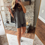 Liv Charcoal Relaxed Top & Shorts Set