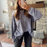 Lavender Cloudfleece Oversized Top