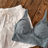 M. Blue Lace Back Bralette
