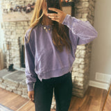 Lilac Layers Oversized Sweatshirt