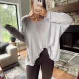 Maisy Blue Grey Reverse Seam Longsleeve