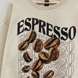 Espresso Oat Graphic Crew
