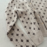 Pops of Gold V-Neck Luxe Button Down Cardi