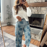Denim Estie Patchwork Barrel Denim