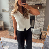 Cream Katahdin Cardigan Top