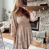 Petal Whirl Mini Dress