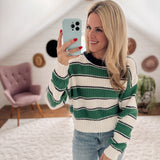 Frosted Pines Striped Sweater IN STORE