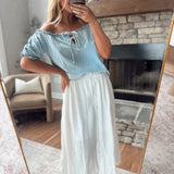 White Meet Me in Milan Midi Skirt