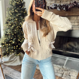 Beige Ribbon Dreams Cardigan