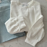 White On The Daily Basic Pullover Crew