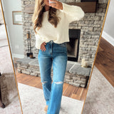 Judy Blue Stone Blue 90's Straight Bandana Jeans