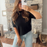 Black Madi Sweater Top