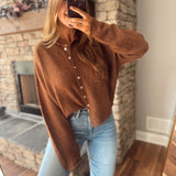 Brown Piper Knit Cardigan
