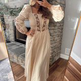 Taupe Fairytale Bloom Maxi Dress