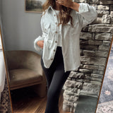 White Jam Session Fleece Shacket