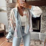 Floral Fusion Button Up