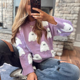 Purple Ghoulfriend Material Sweater