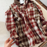 Wine Block Party Plaid Button Down Shirt