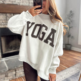 Ash Gray Pilates & Yoga Mock Neck Sweatshirt