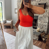 Scarlet Red Sandy Stroll Tank Top