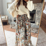 Black Floral Laurita Maxi Skirt