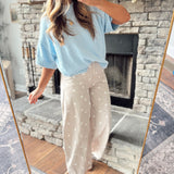Taupe Understated Dot Pants