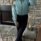 Smokey Blue Knit Arm Jacket