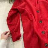 Ruby Red Oversized Recycled Yarn Cardi